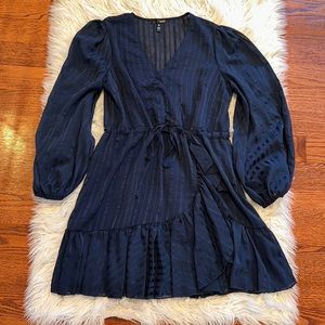 Aqua Navy striped dress - size L